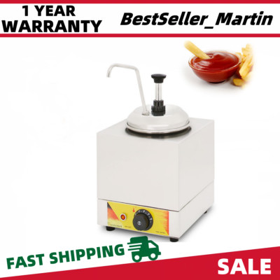 Commercial Single Bucket Electric Heat Stainless Steel Sauce Dispenser 220V