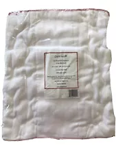 BRAND NEW Mountain Diaper of 12 Clotheez Prefold Cotton Diapers Red Medium