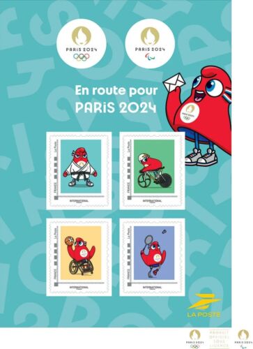 Nouveauté Collector 4 timbres - Jeux Olympiques En route pour Paris 2024 - Foto 1 di 2