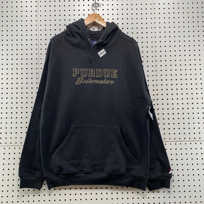 NEW Purdue Boilermakers Hoodie Sweatshirt Mens Large Black - Main Image