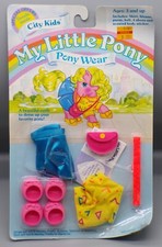 1985 vintage Hasbro MY LITTLE PONY Wear CITY KIDS outfit MLP G1 Sealed MOC mosc