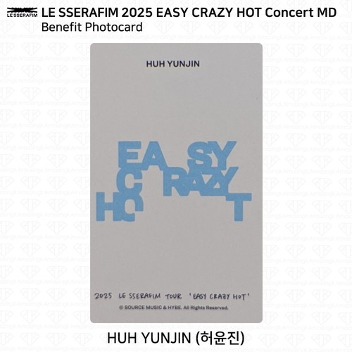 LE SSERAFIM 2025 Easy Crazy Hot Concert MD Benefit Photocard Film Photo KPOP - Picture 30 of 103