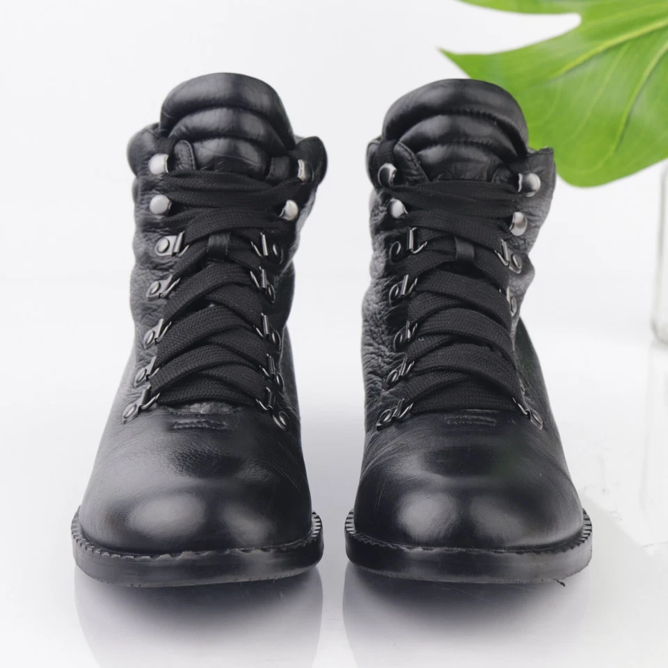 Gentle Souls Women's Brooklyn Boot Size 8 Lace Up Combat Bootie Black Leather - Image 3 of 4