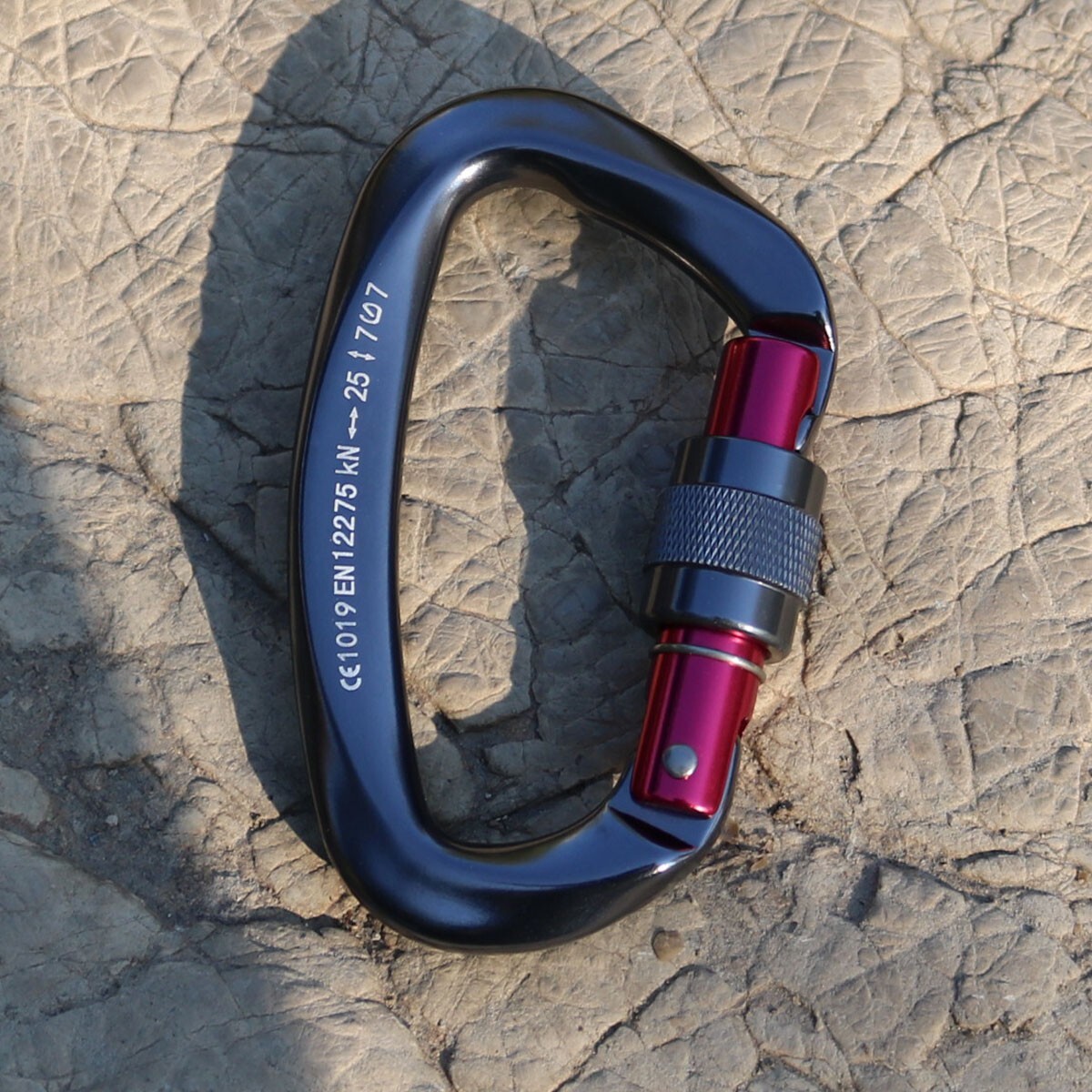 4 Pack-25KN Aluminum Locking Carabiner Clips Rock Climbing Spring Snap Hooks Lot