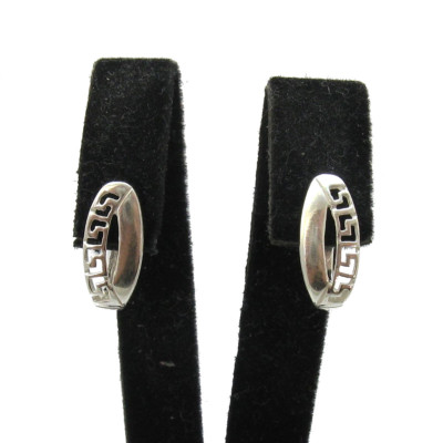 Handmade Sterling Silver Earrings Solid Hallmarked 925 Meanders E000701 Empress
