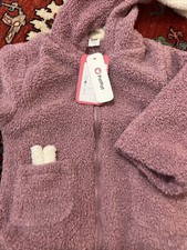 PatPat Pink Bunny Fleece Hooded Full Zip Jacket NWT 2 -3 Years Old