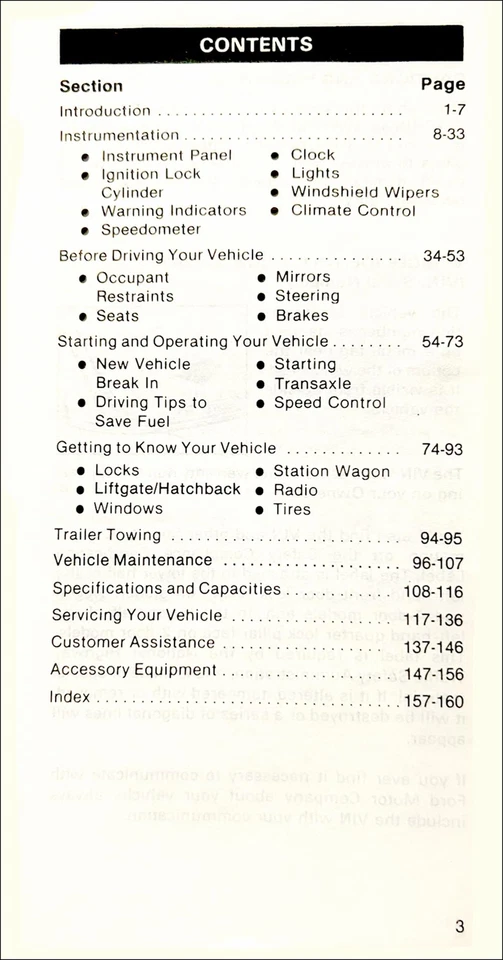 Ford Escort 1983 guía del propietario fabricante de equipos originales manual de instrucciones del usuario Foto 2 de 2