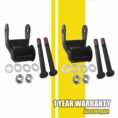 Rear Leaf Spring Shackle Repair Kit (Pair) – Fits 1973-1999 Chevy Blazer, C/K10-30, Suburban, GMC Jimmy & More – Includes Brackets, Bolts, Nuts