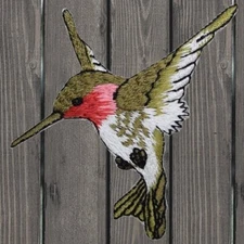 Hummingbird Embroidered Patch — Iron On