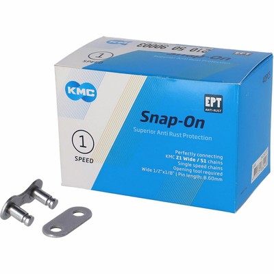 KMC Snap-On Verschlussglied Wide EPT 40 Stück 1/2'' x 1/8'' 8,6mm silber Fahrrad