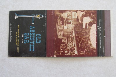 g402 Matchbook cover Vintage Old Absinte Bar Bourbon St New Orleans LA NO 