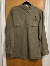 Camisa Safari Hecha en África Kings Pool Botswana Para Hombres Botón Grande 100% Algodón