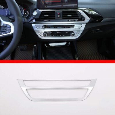ABS Silver Center Console CD Panel Cover Trim For BMW X3 G01 X4 G02 2018-2021