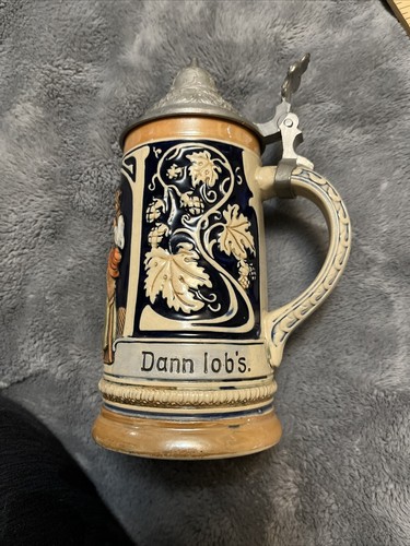 Vintage West Germany Stein Beer Mug Dann Lob’s Erst Prob’s - Afbeelding 1 van 9