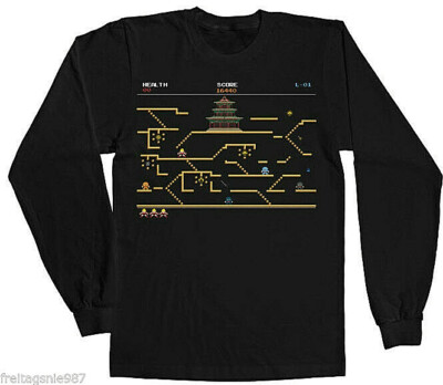 Pixels Dojo Quest Level Score Shirt Longsleeve Officially Licensed