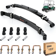 Heavy Duty Golf Cart Rear Leaf Spring Kit - 4-Leaf Spring with Bushings  Sleeve