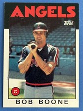Bob Boone Autograph Signed 1986 Topps California Angels