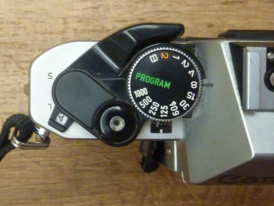 Canon AE1 Program SLR Film Camera Works but Broken Battery Door for