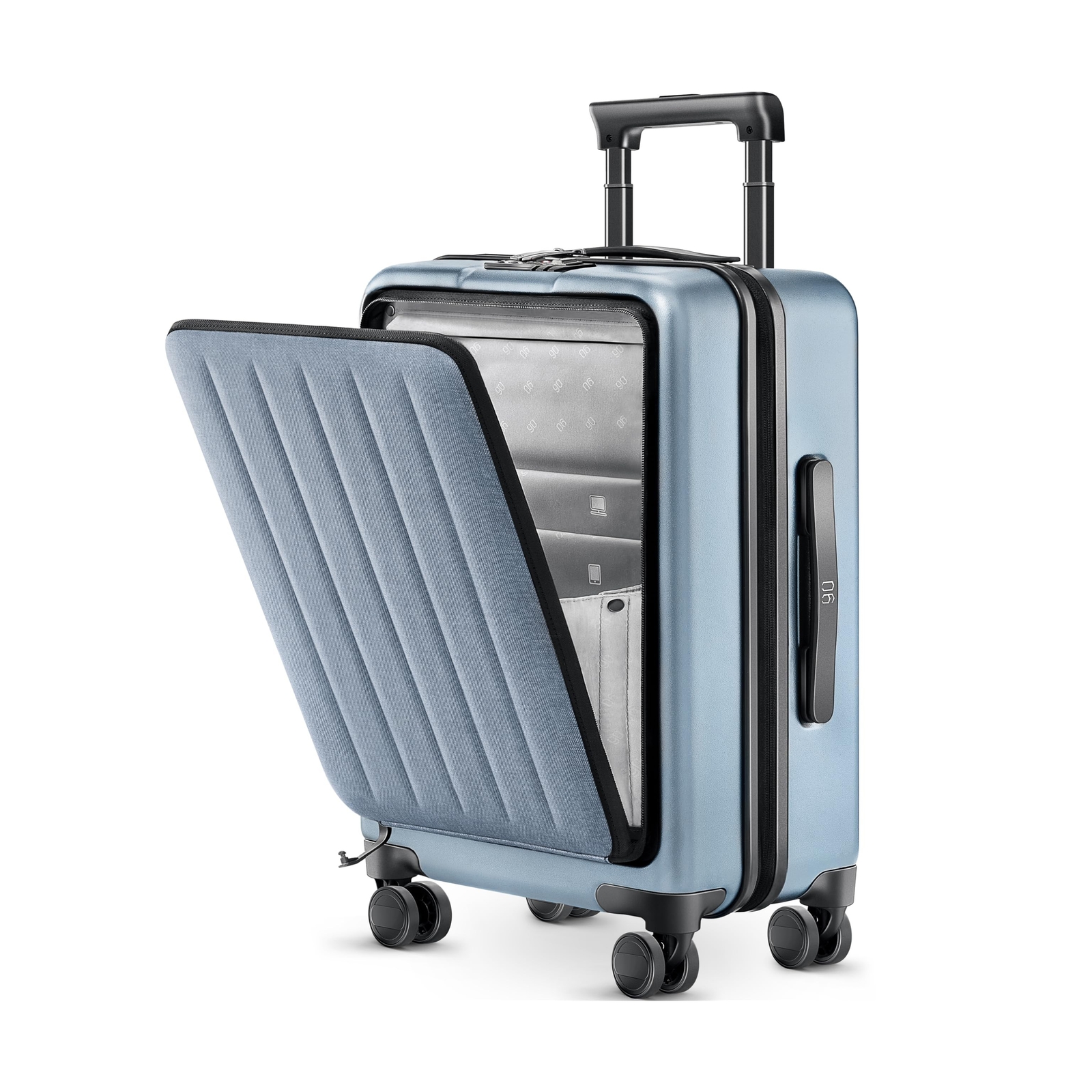 Carry on Luggage 22 X 14 X 9 Airline Approved, 20 Inch Luggage with Front Lap...-image