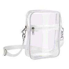 Borsa a tracolla trasparente in PVC, borsa a tracolla trasparente per viaggi