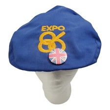 Vintage WORLD EXPO 1986 Hat Cap VANCOUVER CANADA Blue Snap Front Retro 80s