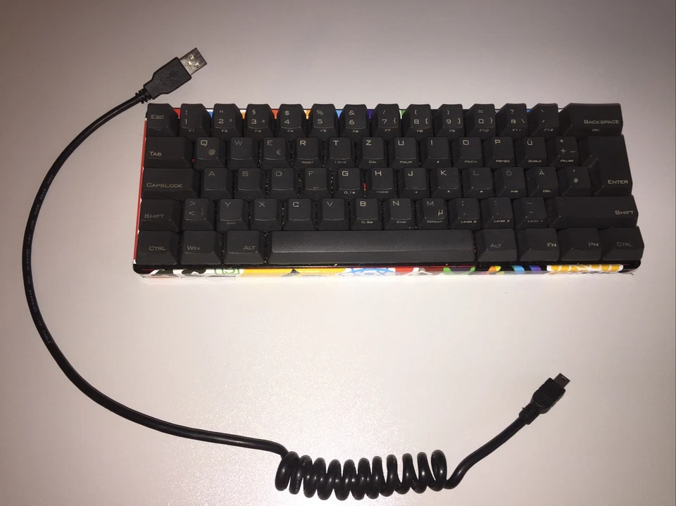 POK3R Vortex Mechanisches Tastatur 60% mit coiled USB Mechanical Keyboard - Image 2 of 4