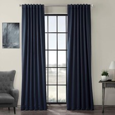 Half Price Drapes Room Darkening Curtains 1 Panel , 50 X 120, Navy Blue