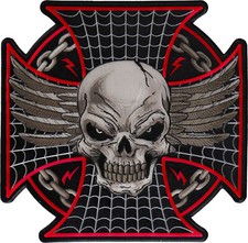 Maltese Skull Patch - 12x12 inch - PL6952