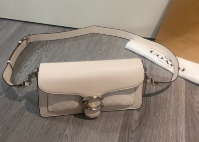 COACH Tabby Shoulder Bag 26 Signature Canvas White Chalk C1032