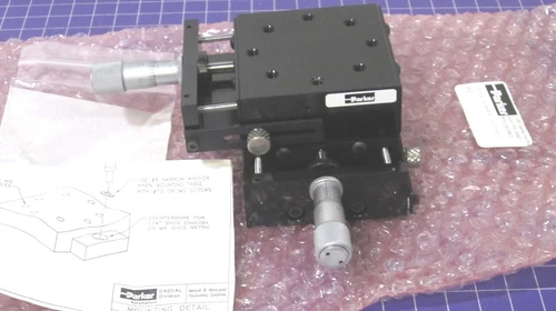 Parker 4522 62 Lb Cap 10-32 Prec. Ball Bearing Table W/Center Drive 1/2" Travel