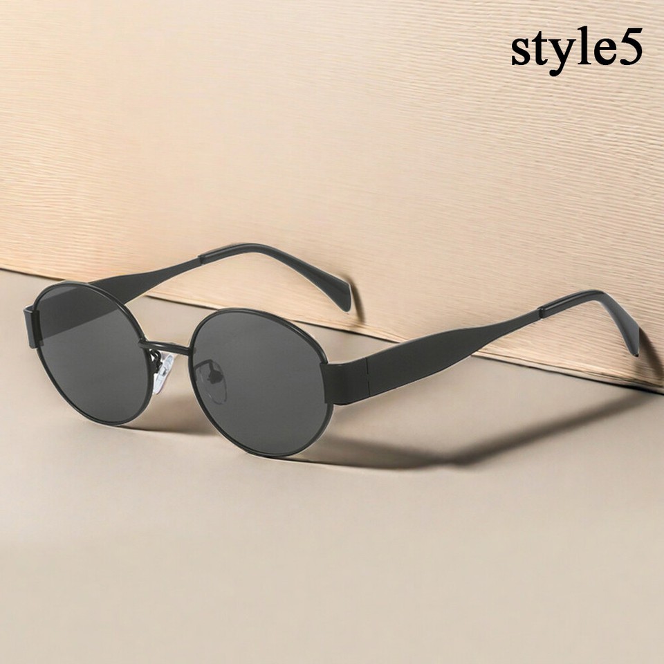 Retro Sonnenbrille Damen & Herren - UV400 Schutz Mit Ovalen Gläsern