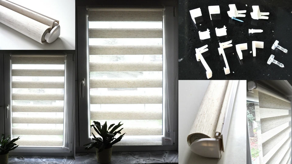 Doppelrollo Duo Rollo Klemmfix ohne Bohren Easyfix Fenster Klemmrollo blickdicht - Bild 3 von 4