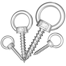 M4 M5 M6 M8 M12 Stainless Steel Lifting Eye Bolt Wood Screw A2 304 Marine Grade