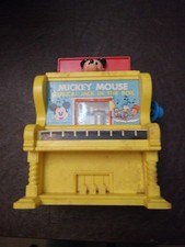 VINTAGE 1973 DISNEY MICKEY MOUSE MUSICAL JACK IN THE BOX PIANO WORKING