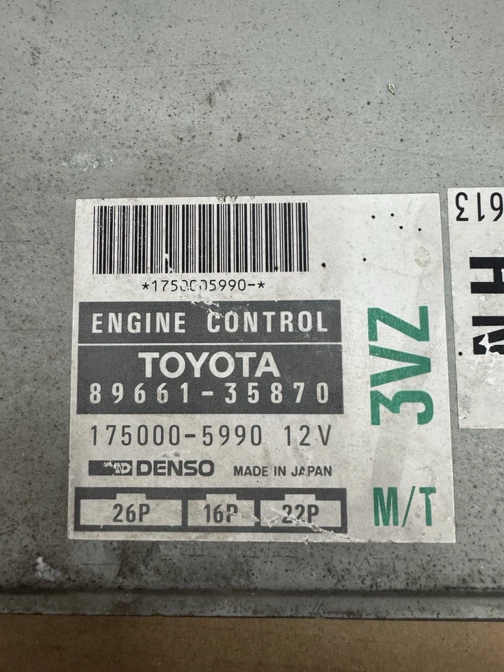 94-95 Toyota Pickup 3.0L 3VZ M/T 4x4 Engine Computer 89661-35870 ECM ECU PCM - Image 2 of 4