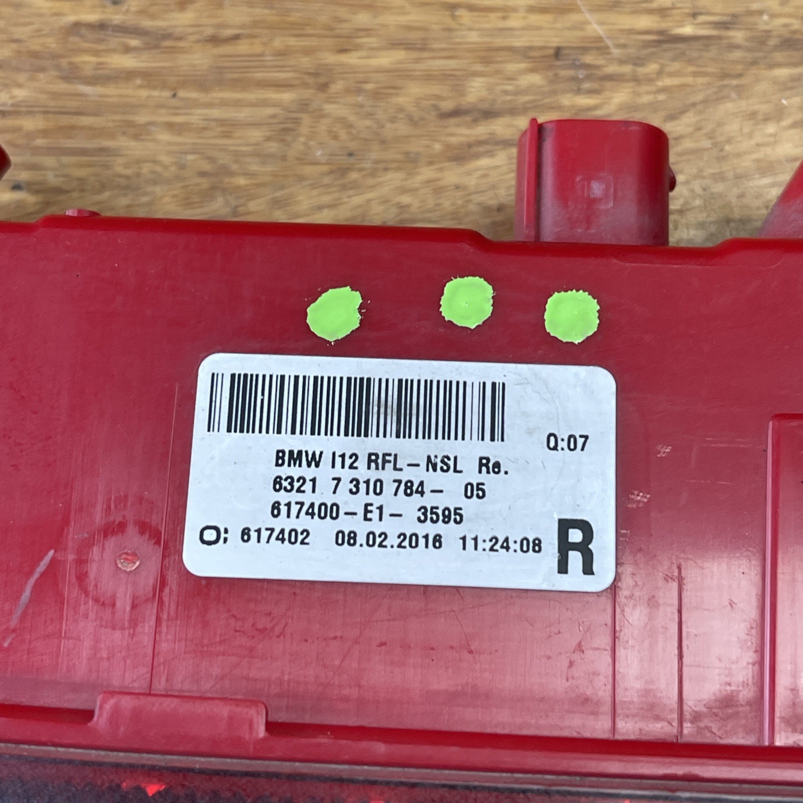 BMW i8 2015-2020 Rear Right Lower Reverse light