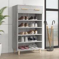 Schuhschrank Grau Sonoma 60X35X105 Cm Holzwerkstoff