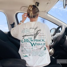Vintage Humpback Whale Facts Ocean Marine Life Animal Comfort Tee