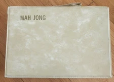 Vtg 148 Tile Green Back Mah-Jong Set & Case w/Rules Looks Complete Mahjong