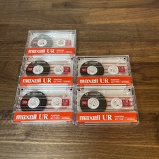 Lot of 5 Maxell UR 90 Blank Audio Cassette Tapes Normal Bias Type I New Sealed