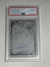 2024 Bowman Draft Chase Burns 1/1 Black Printing Plate.