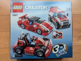 LEGO 5867 CREATOR 3-in-1 Super Speedster Red Car 278 pcs age 7-12 Retired SEALED