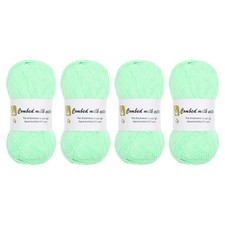 Cotton Yarn,Soft Knitting Yarn 4 Packages of 100g/3.52oz/ LIght Blue