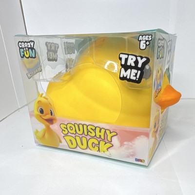 Crazy Fun Squishy Duck Tactile Sensory Squeeze Toy Yellow/Orange Ages 6+