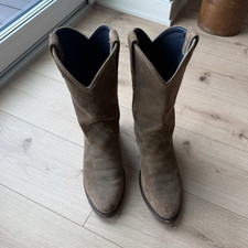 Tecovas Men s Brown Suede Western Cowboy Pull...