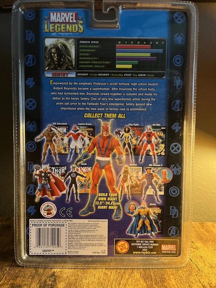 Figura de acción ToyBiz Marvel Legends Sentry pelo largo barba variante 6" hombre gigante Foto 2 de 2
