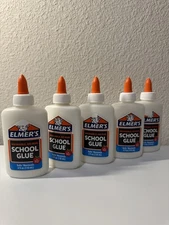 (5 pack) Elmer's Liquid School Glue, Washable, 4oz each