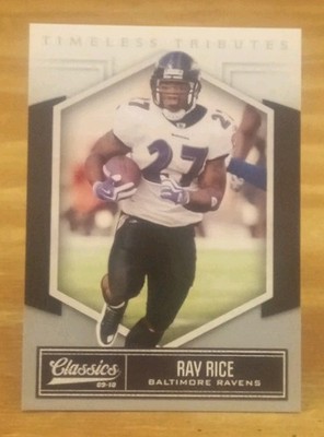 2010 Classics Timeless Tributes Silver/100 Ray Rice Baltimore Ravens 