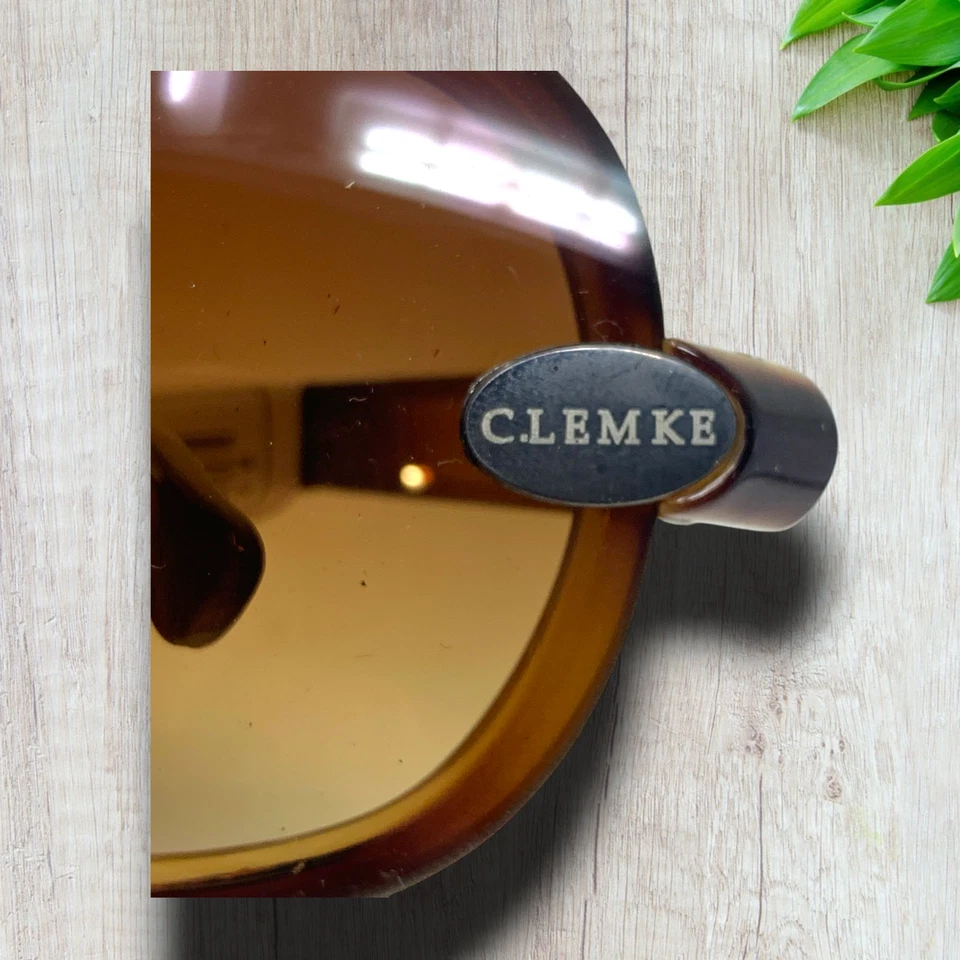 NUEVO Gafas de sol Carolina Lemke envolventes carey lentes marrón humo CL1039 NUEVAS CON ETIQUETAS Foto 4 de 4