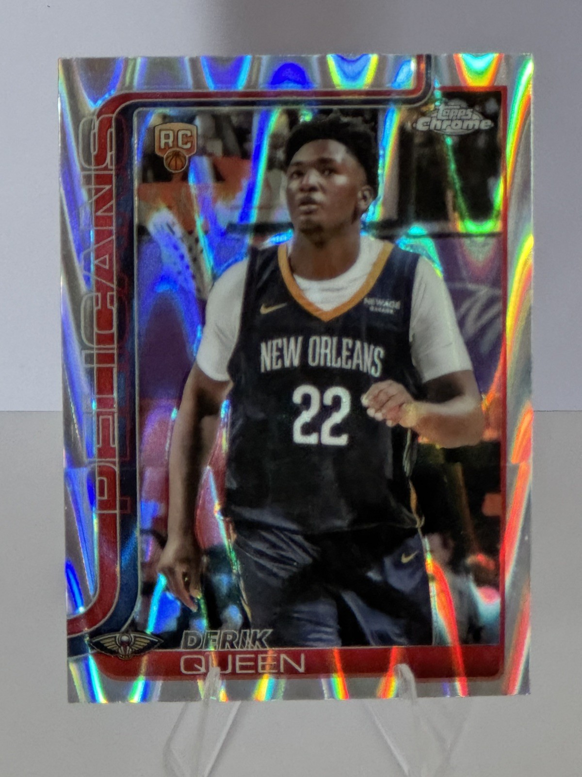 2025 Topps Chrome Derik Queen Wave Refractor RC #263